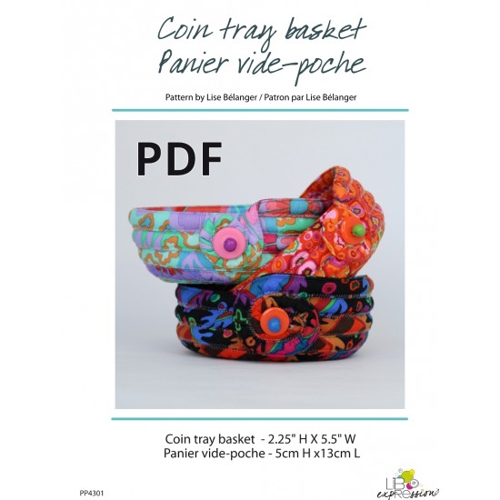 Coin tray basket pattern PDF